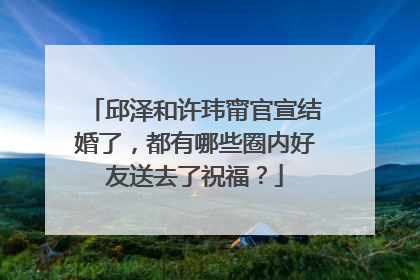 邱泽和许玮甯官宣结婚了，都有哪些圈内好友送去了祝福？