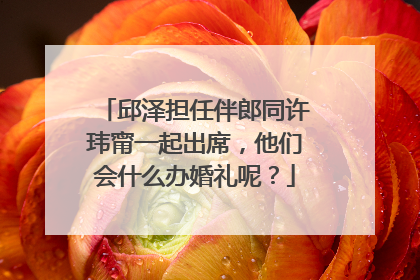 邱泽担任伴郎同许玮甯一起出席，他们会什么办婚礼呢？