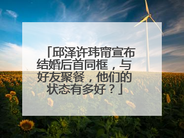 邱泽许玮甯宣布结婚后首同框,与好友聚餐,他们的状态有多好?