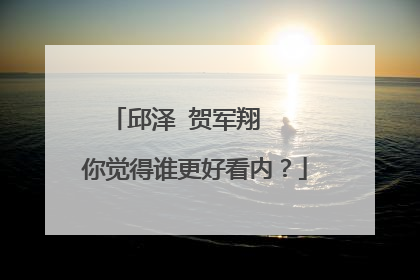 邱泽 贺军翔 你觉得谁更好看内?