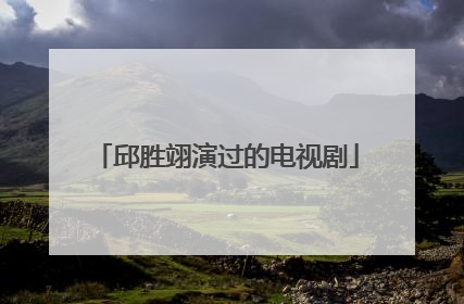 邱胜翊演过的电视剧