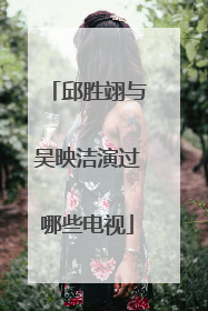 邱胜翊与吴映洁演过哪些电视