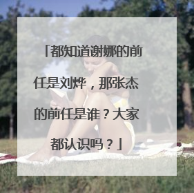 都知道谢娜的前任是刘烨，那张杰的前任是谁？大家都认识吗？