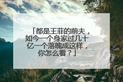 都是王菲的前夫，如今一个身家过几十亿一个落魄成这样，你怎么看？
