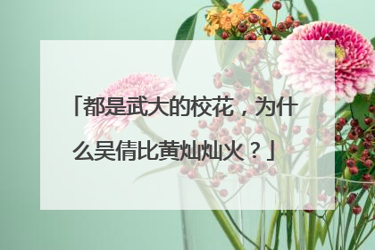 都是武大的校花，为什么吴倩比黄灿灿火？
