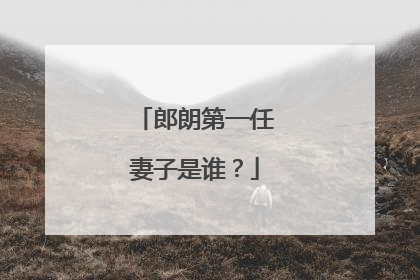 郎朗第一任妻子是谁？