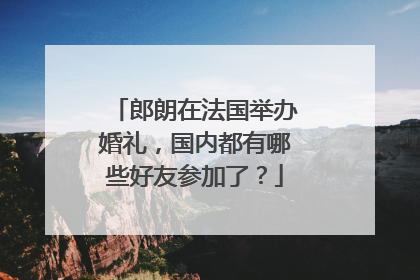 郎朗在法国举办婚礼，国内都有哪些好友参加了？
