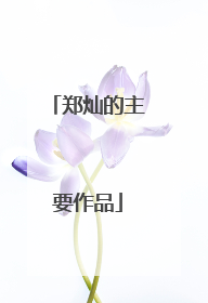 郑灿的主要作品