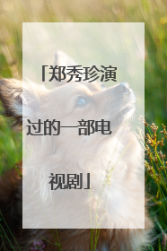 郑秀珍演过的一部电视剧