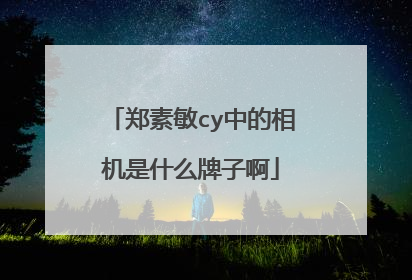 郑素敏cy中的相机是什么牌子啊