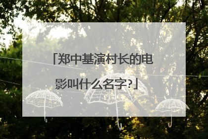 郑中基演村长的电影叫什么名字?