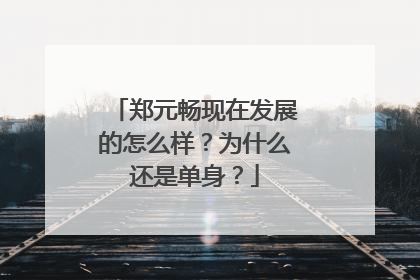 郑元畅现在发展的怎么样？为什么还是单身？