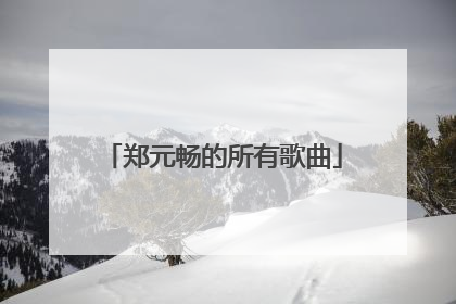 郑元畅的所有歌曲