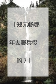 郑元畅哪年去服兵役的？