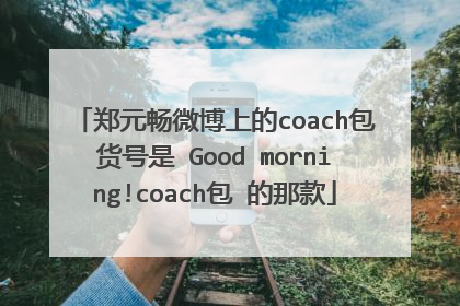郑元畅微博上的coach包货号是 Good morning!coach包 的那款