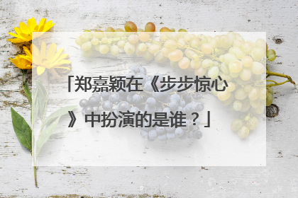 郑嘉颖在《步步惊心》中扮演的是谁?