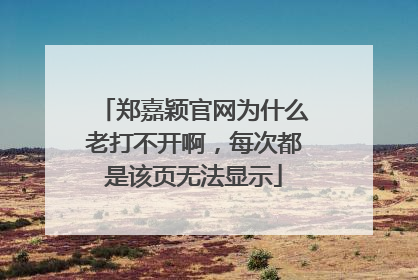 郑嘉颖官网为什么老打不开啊,每次都是该页无法显示