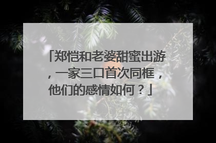 郑恺和老婆甜蜜出游，一家三口首次同框，他们的感情如何？