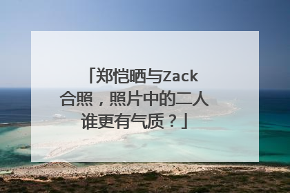 郑恺晒与Zack合照，照片中的二人谁更有气质？