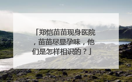 郑恺苗苗现身医院,苗苗尽显孕味,他们是怎样相识的?