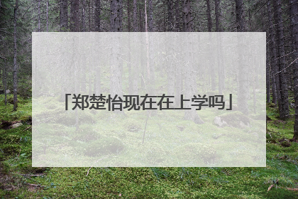 郑楚怡现在在上学吗