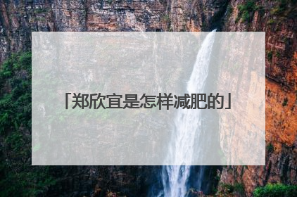 郑欣宜是怎样减肥的