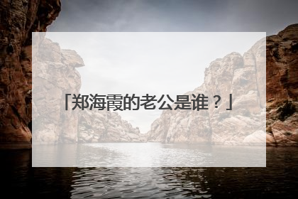 郑海霞的老公是谁？