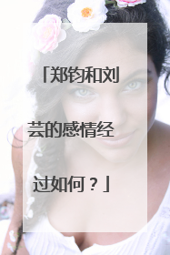 郑钧和刘芸的感情经过如何？