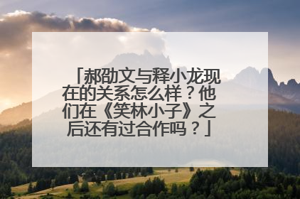 郝劭文与释小龙现在的关系怎么样?他们在《笑林小子》之后还有过合作吗?