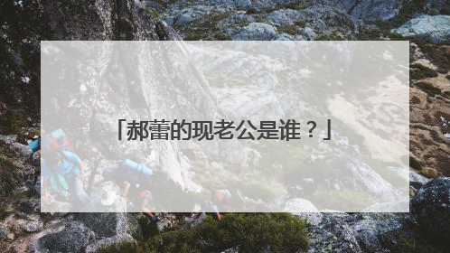 郝蕾的现老公是谁？