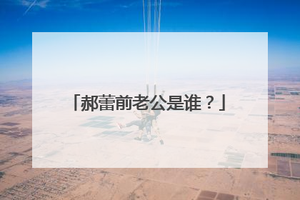 郝蕾前老公是谁?