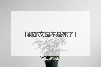 郝邵文是不是死了