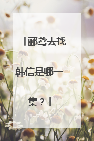 郦鸢去找韩信是哪一集?