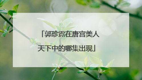 郭珍霓在唐宫美人天下中的哪集出现