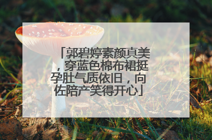 郭碧婷素颜真美，穿蓝色棉布裙挺孕肚气质依旧，向佐陪产笑得开心