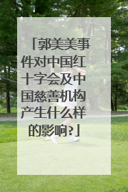 郭美美事件对中国红十字会及中国慈善机构产生什么样的影响?