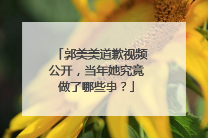 郭美美道歉视频公开，当年她究竟做了哪些事？