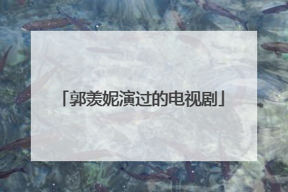 郭羡妮演过的电视剧