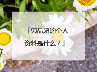 郭品超的个人资料是什么?