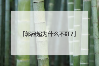 郭品超为什么不红?