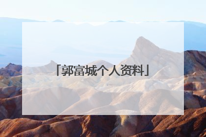 郭富城个人资料