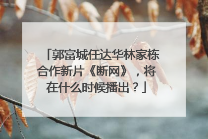 郭富城任达华林家栋合作新片《断网》，将在什么时候播出？