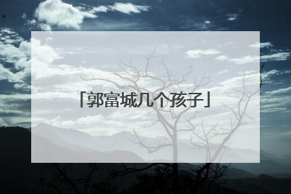 郭富城几个孩子