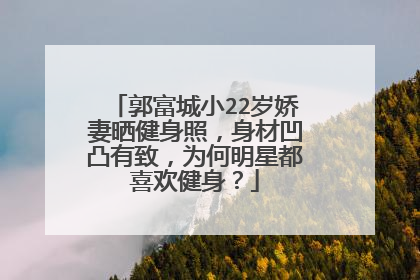 郭富城小22岁娇妻晒健身照,身材凹凸有致,为何明星都喜欢健身?