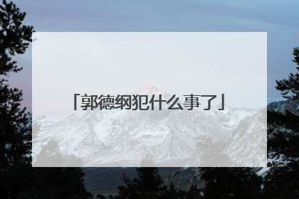 郭德纲犯什么事了