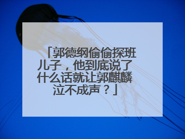 郭德纲偷偷探班儿子,他到底说了什么话就让郭麒麟泣不成声?