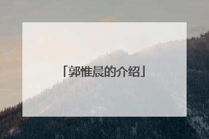 郭惟晨的介绍