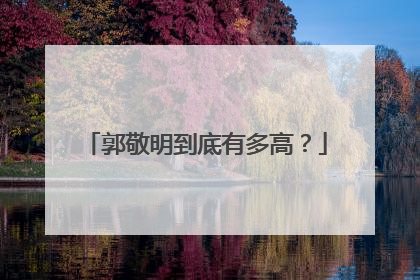 郭敬明到底有多高？