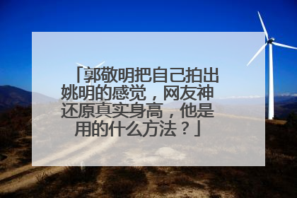 郭敬明把自己拍出姚明的感觉,网友神还原真实身高,他是用的什么方法?