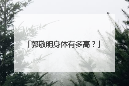 郭敬明身体有多高？